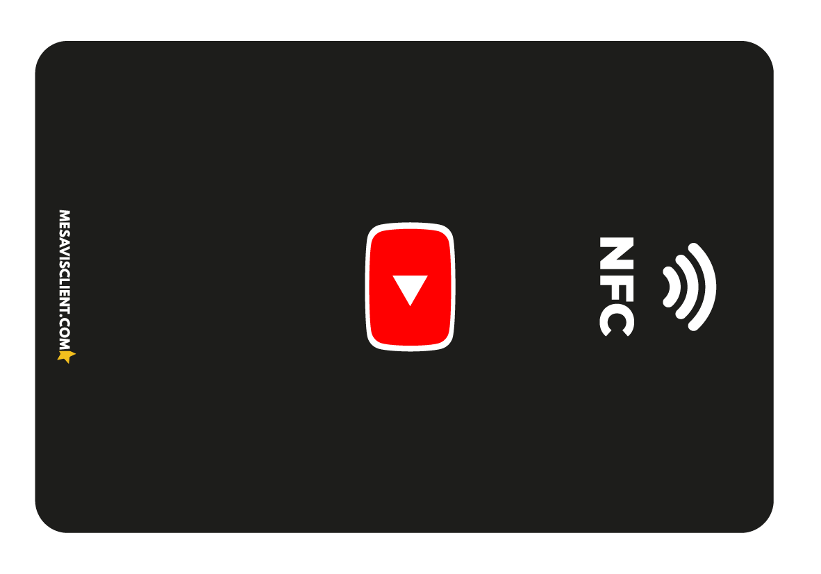 1 Carte NFC - Youtube