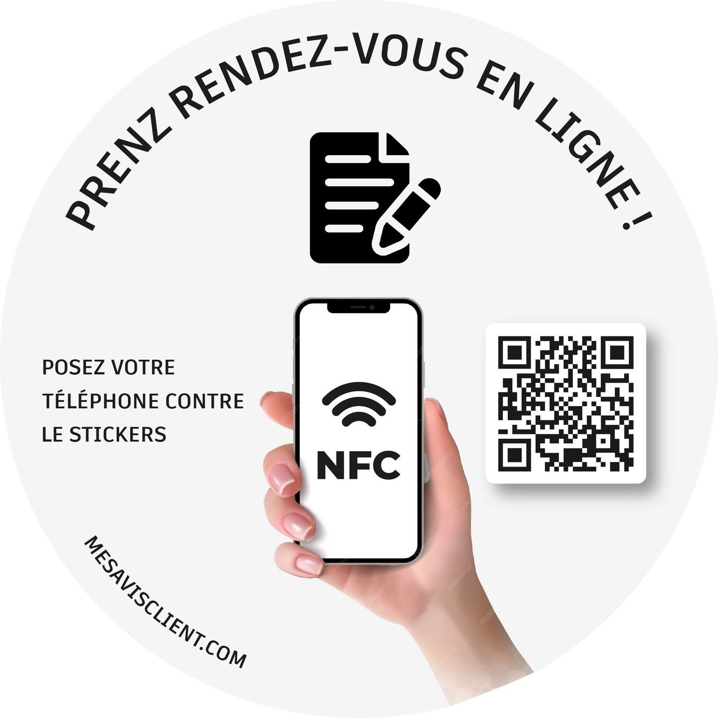 1 Sticker prise de rendez-vous