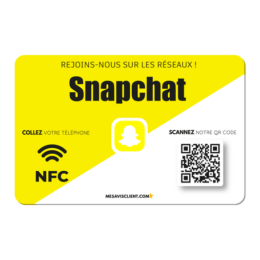 1 Carte NFC - Snapchat