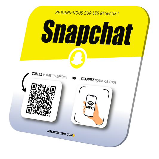 1 Plaque NFC PRO - Snapchat