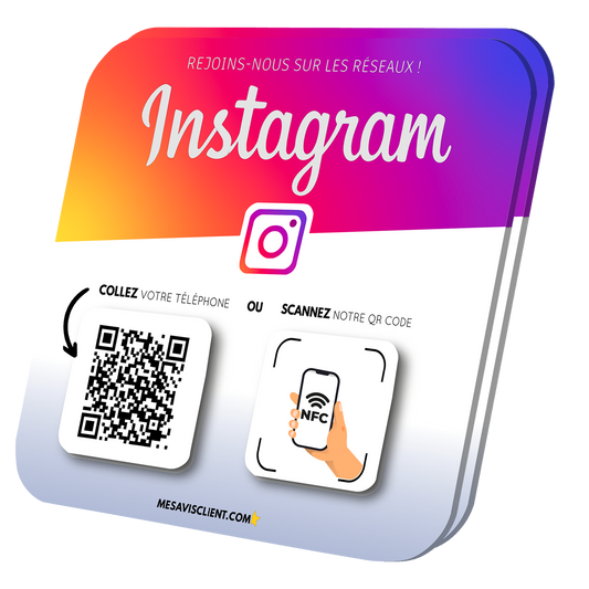 5 Plaques NFC PRO - Instagram