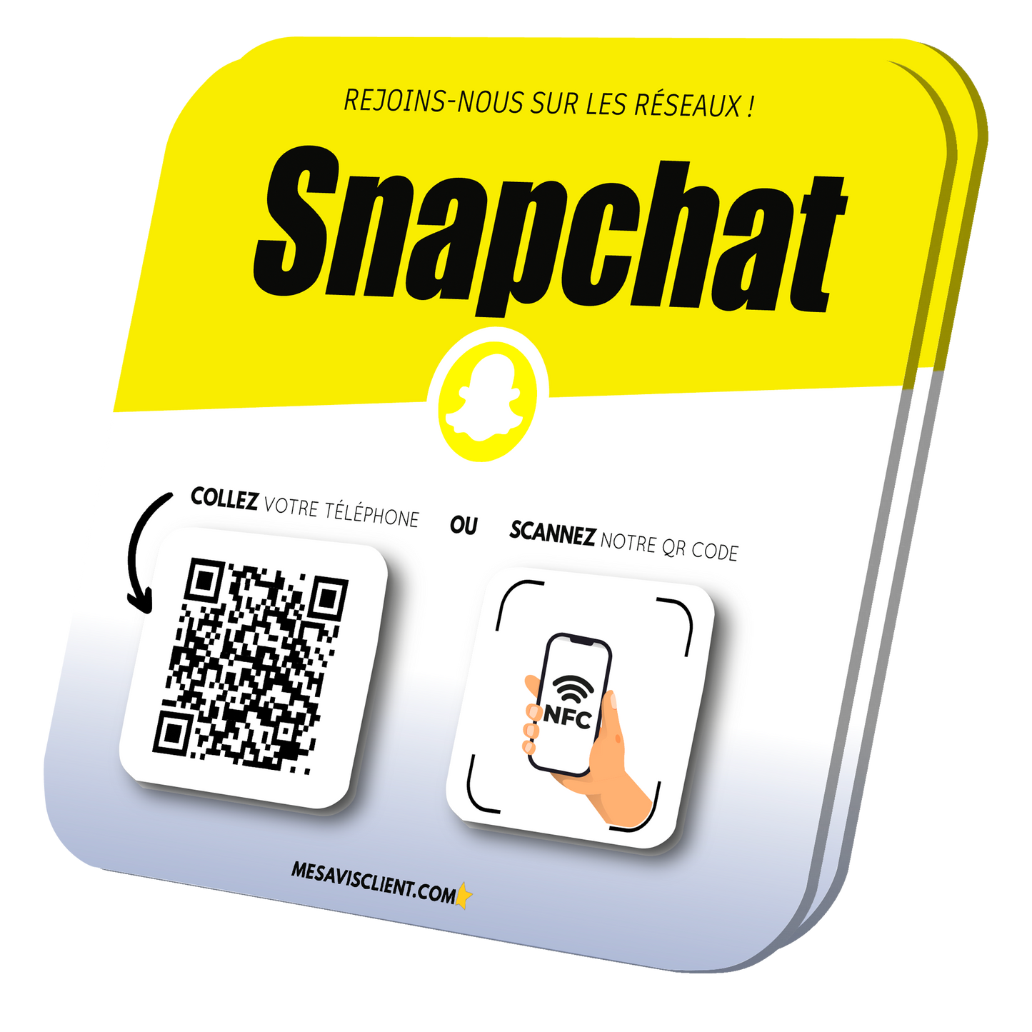 2 Plaques NFC PRO - Snapchat