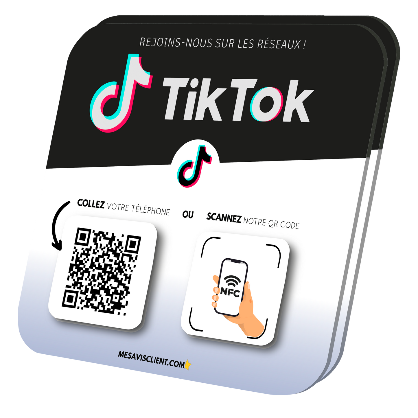 2 Plaques NFC PRO - Tiktok