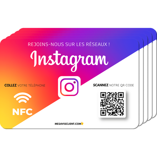 5 Cartes  NFC - Instagram