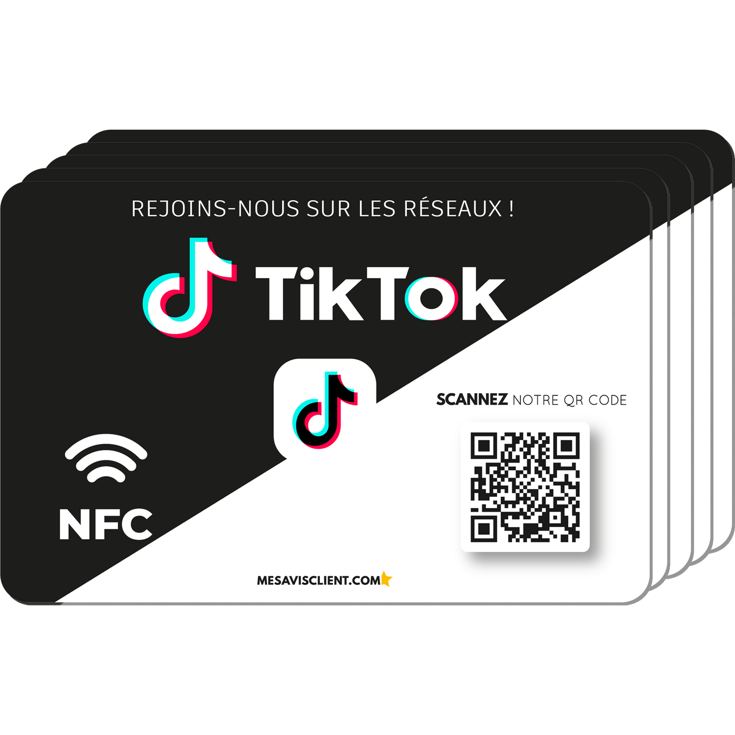 5 Cartes NFC - Tiktok
