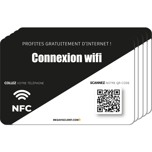 5 Cartes NFC - Wi-Fi