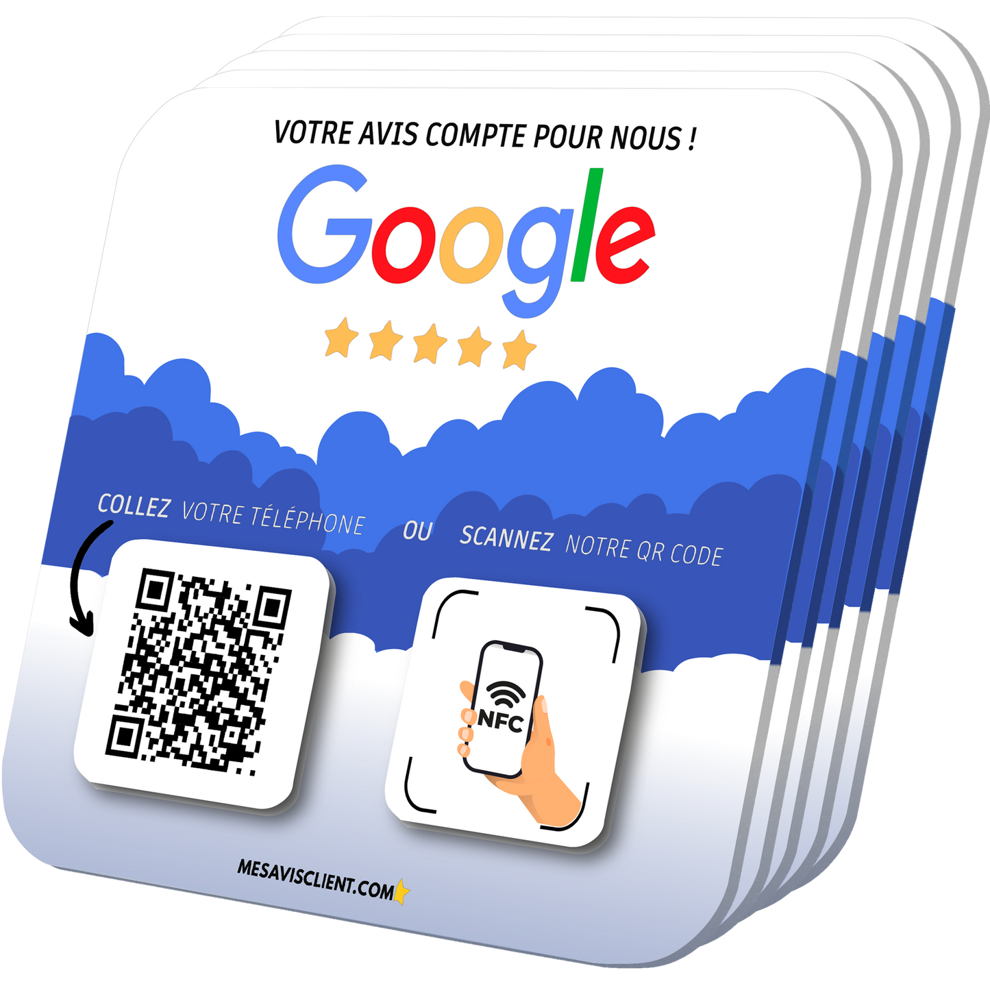 5 Plaques NFC Pro - Google