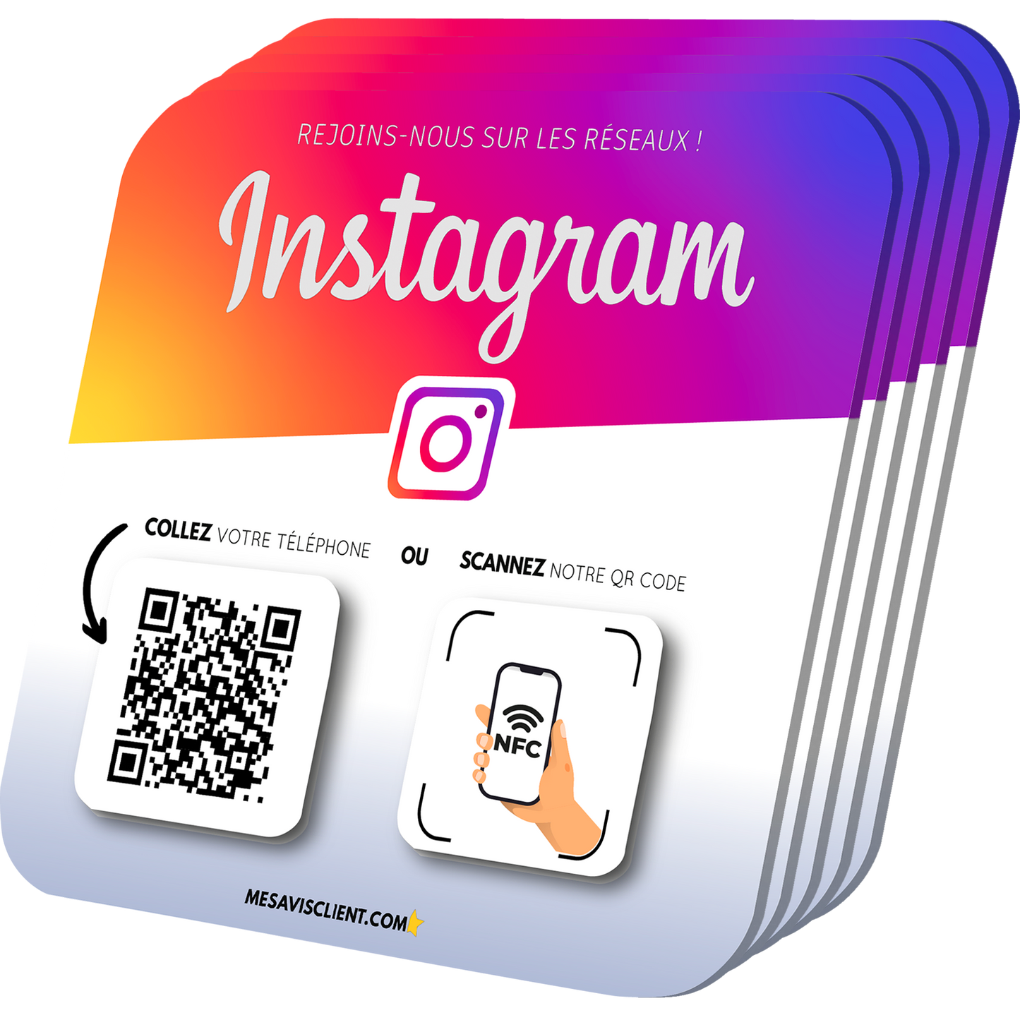 2 Plaques NFC PRO - Instagram