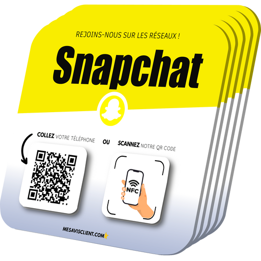 5 Plaques NFC PRO - Snapchat