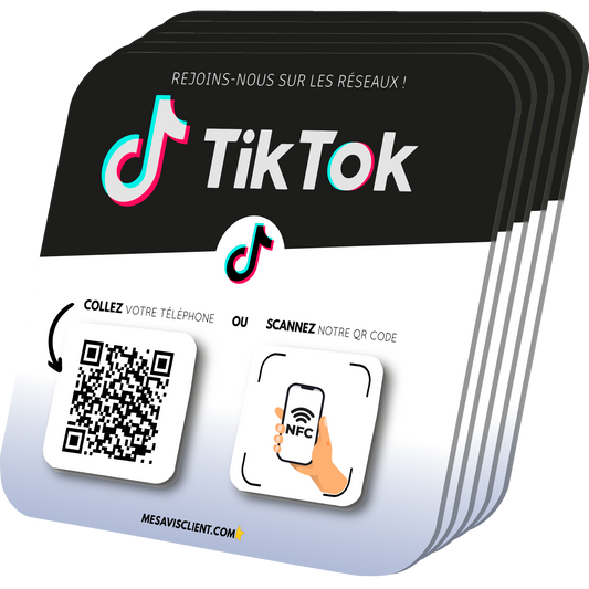 5 Plaques NFC PRO - Tiktok